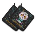 Carolines Treasures Happy Halloween Day of the Dead Pair of Pot Holders VHA3035PTHD